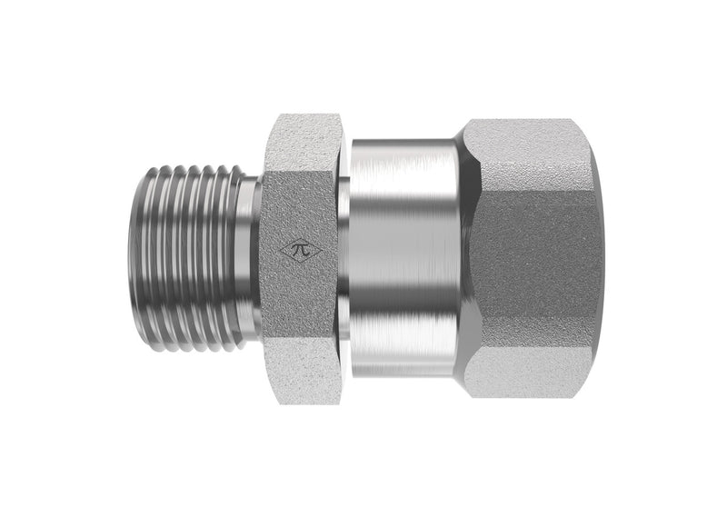 7025-05-12 - 5/16" Female JIC Swivel x M12X1.5 Male Metric 60° Line/Port